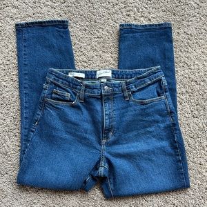 High rise straight jeans